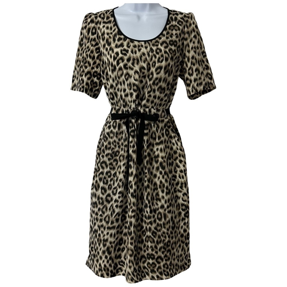 Gerard Darel animal print midi dress size 8